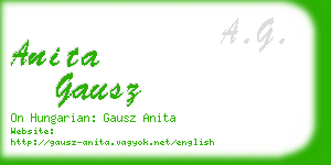 anita gausz business card